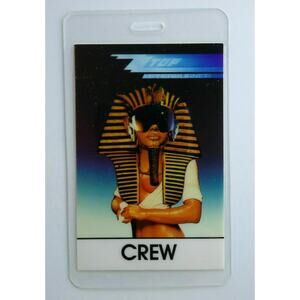 ZZ Top Backstage Pass Original Afterburner Tour Rock Concert Spinx Crew 1985